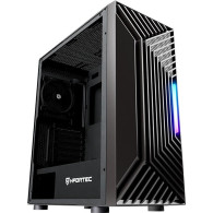 CAJA DE PC GAMING NFORTEC NERVIA SEMITORRE ATX A-RGB CRISTAL T. 3X120 INC. NEGRO