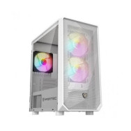CAJA DE PC GAMING NFORTEC DYS TORRE MICRO-ATX A-RGB C. TEMPLADO 3X120 INC. BLANC