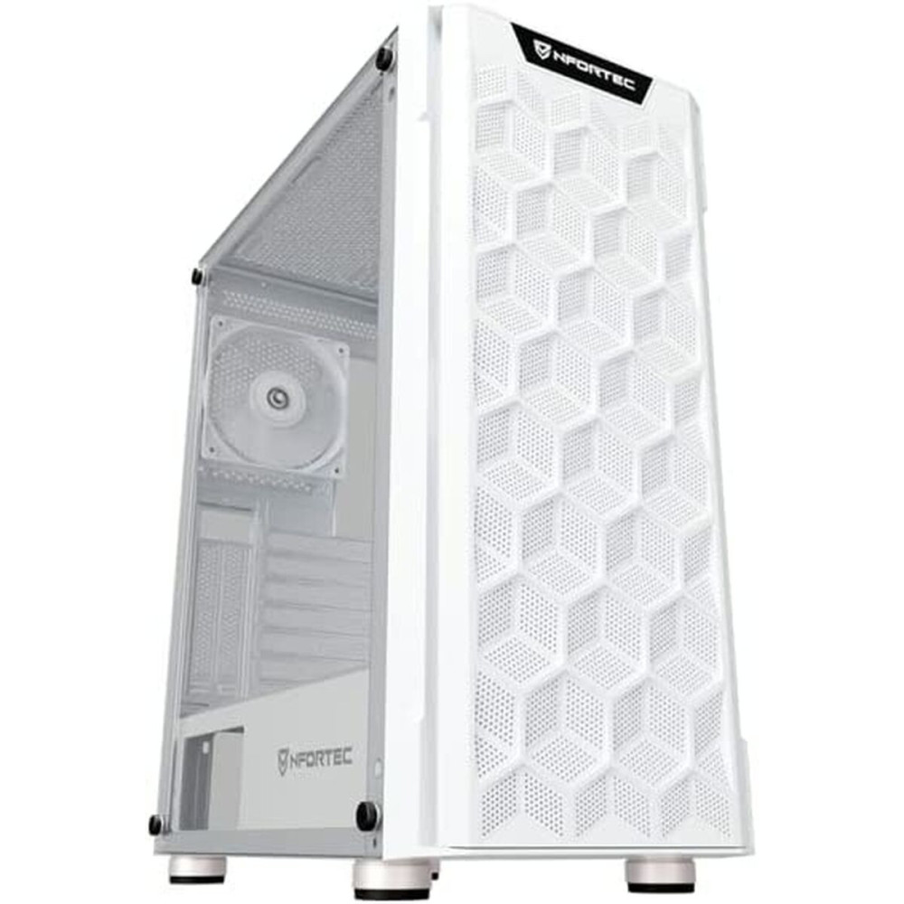 CAJA DE PC GAMING NFORTEC AZIR SEMITORRE ATX A-RGB C. TEMPLADO 4X120 INCL. BLANC