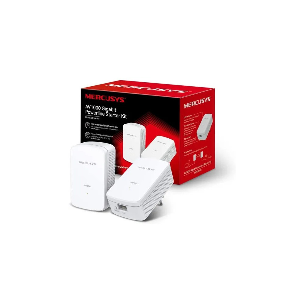 POWERLINE MERCUSYS WIFI 1000MBPS 300M 2 UDS MP500 KIT