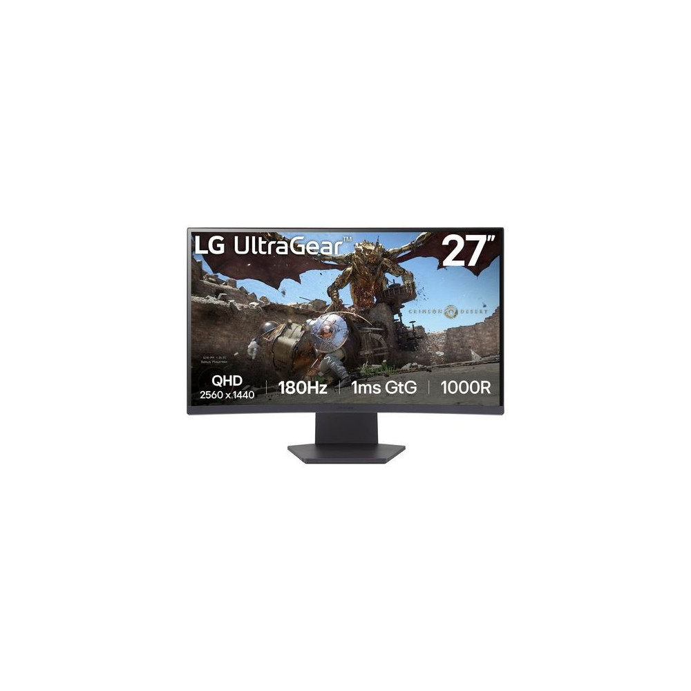 MONITOR GAMING 27" CURVO LG ULTRAGEAR 27GS60QC-B QHD 1MS 180HZ VA NEGRO