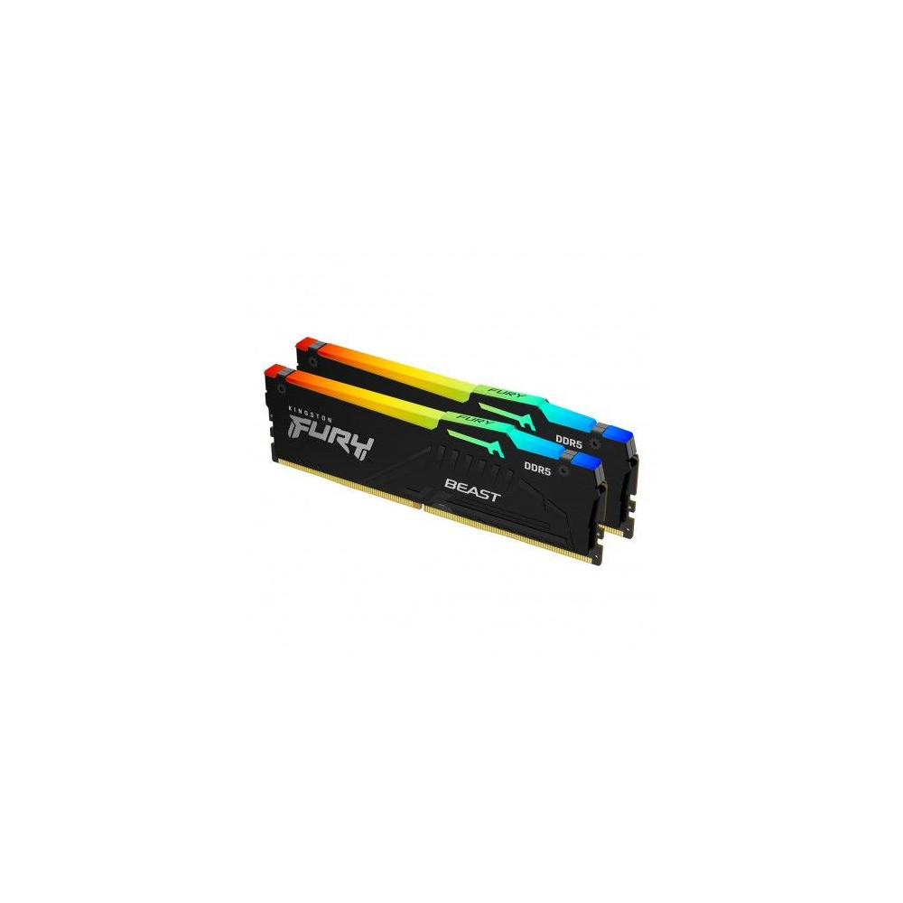 Memoria DDR5 Kingston Fury Beast RGB 32GB 2x16GB 5600MHz CL36 EXPO-XMP Negro
