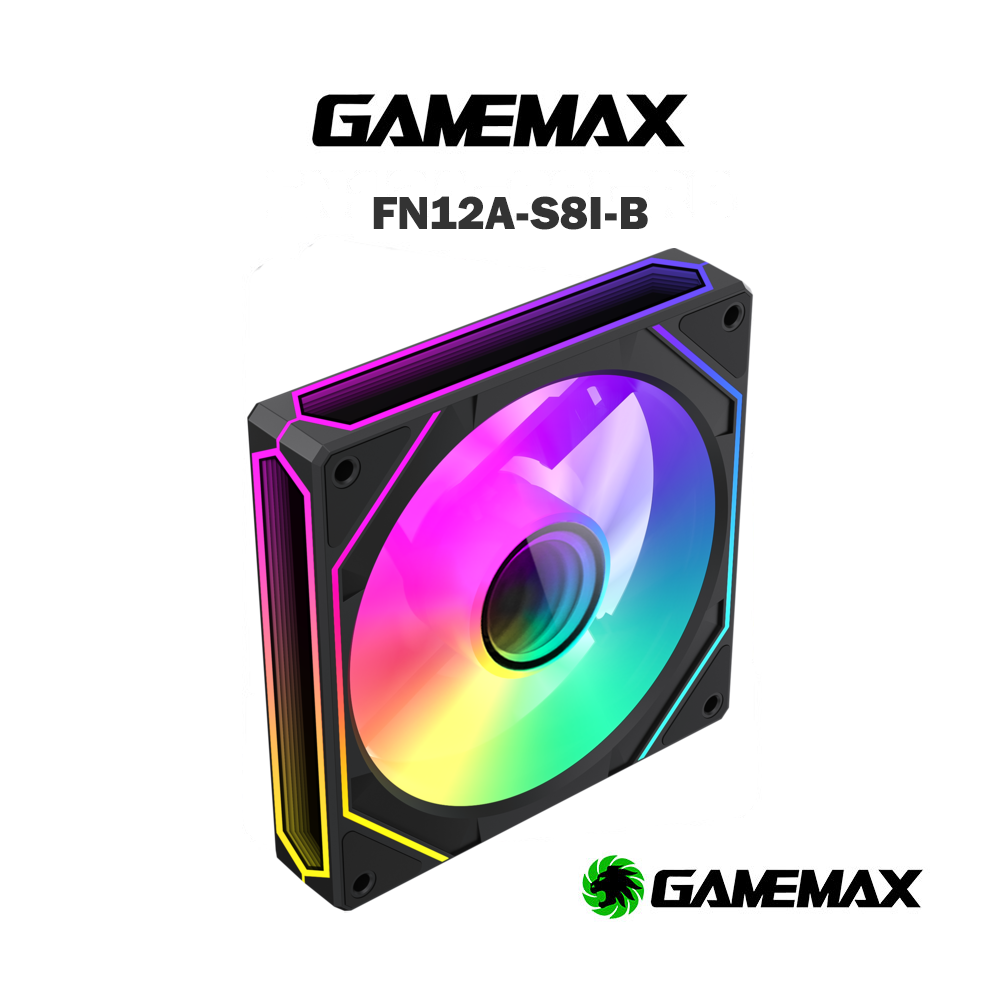 VENTILADOR GM 12CM ADICIONAL GAMING CHASIS ARGB SILENCIOSO BLACK