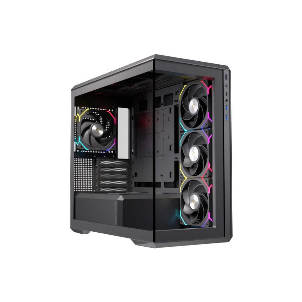 CAJA MICRO-ATX SEMITORRE EINAREX ZM800 RGB 4 FANS NEGRA EXCS-ZM-800R-B