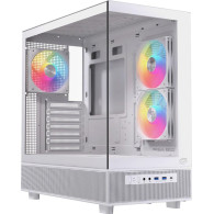 CAJA ATX SEMITORRE EINAREX S500 RGB 3 FANS BLANCA EXCS-PR-500R-W