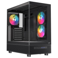 CAJA ATX SEMITORRE EINAREX S500 RGB 3 FANS NEGRA EXCS-PR-500R-B