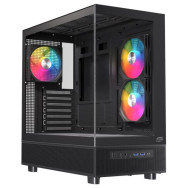 CAJA ATX SEMITORRE EINAREX S500 RGB 3 FANS NEGRA EXCS-PR-500R-B