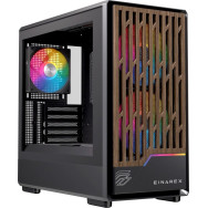 CAJA MICRO-ATX SEMITORRE EINAREX PM400 RGB 3 FANS NEGRA EXCS-PM-400R-B