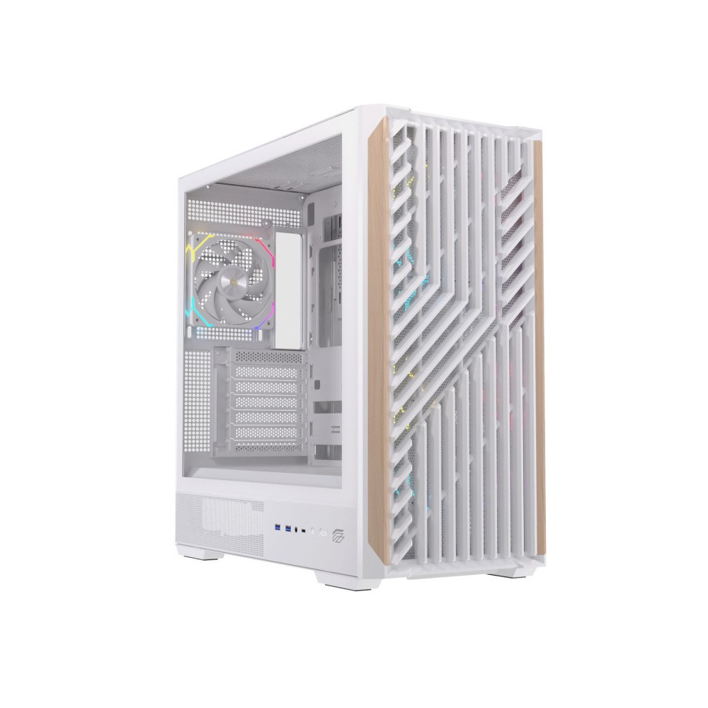 CAJA ATX SEMITORRE EINAREX P800 RGB 4 FANS BLANCA EXCS-PL-800R-W