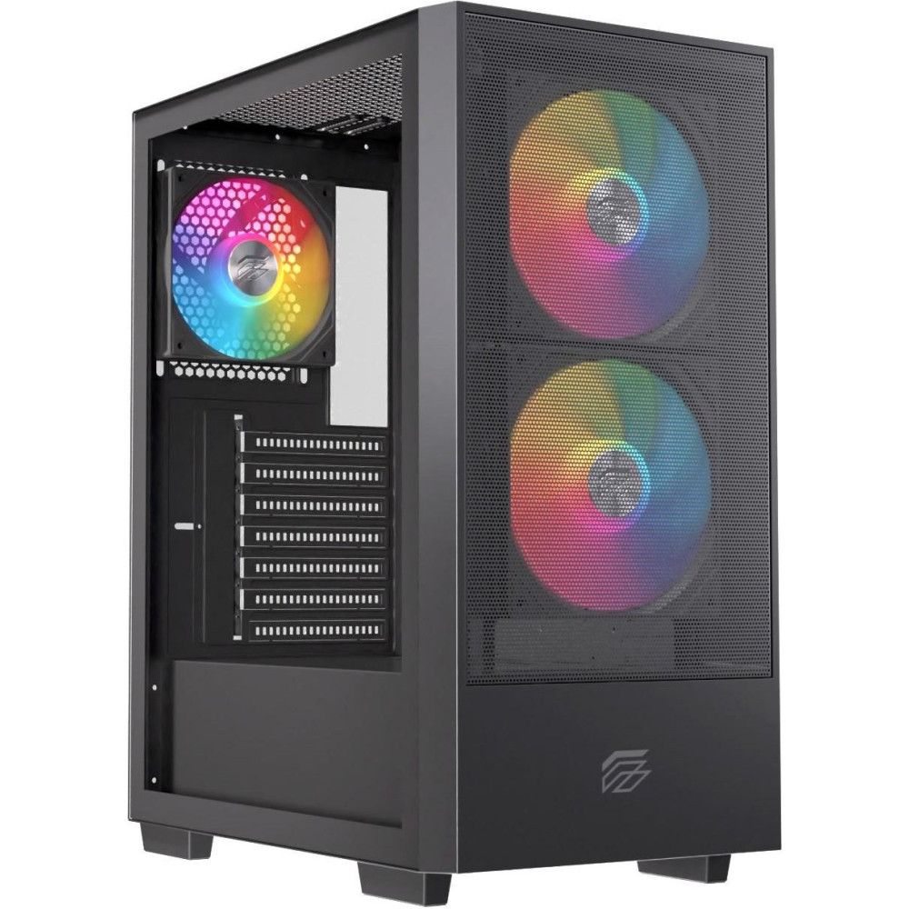 CAJA ATX SEMITORRE EINAREX P100 RGB BLANCA 3 FANS EXCS-PL-100R-W