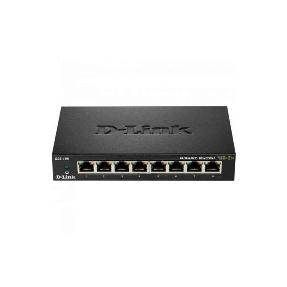 SWITCH D-LINK 8P DGS-108/E 10/100/1000 METAL SOHO