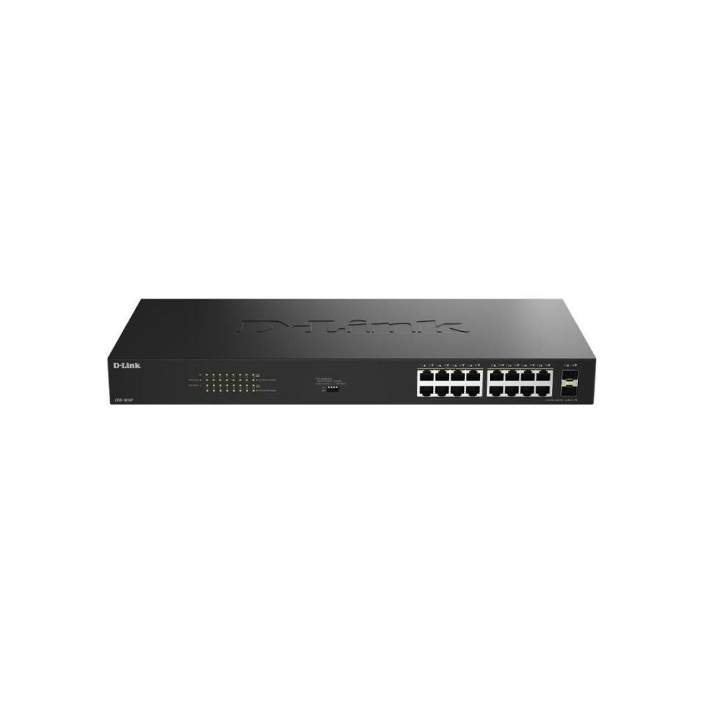 SWITCH D-LINK 16P DGS 1018P/E GE POE(30W) + 2 PORTS SFP UNMANAGED 240W