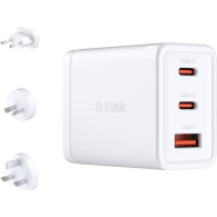 CARGADOR USB D-LINK PARED DCP-651 2USB-C 1USB 65W GaN