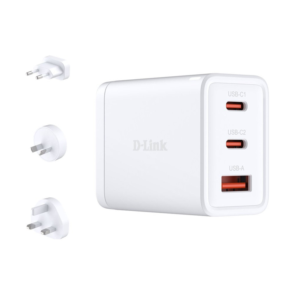 CARGADOR USB D-LINK PARED DCP-651 2USB-C 1USB 65W GaN