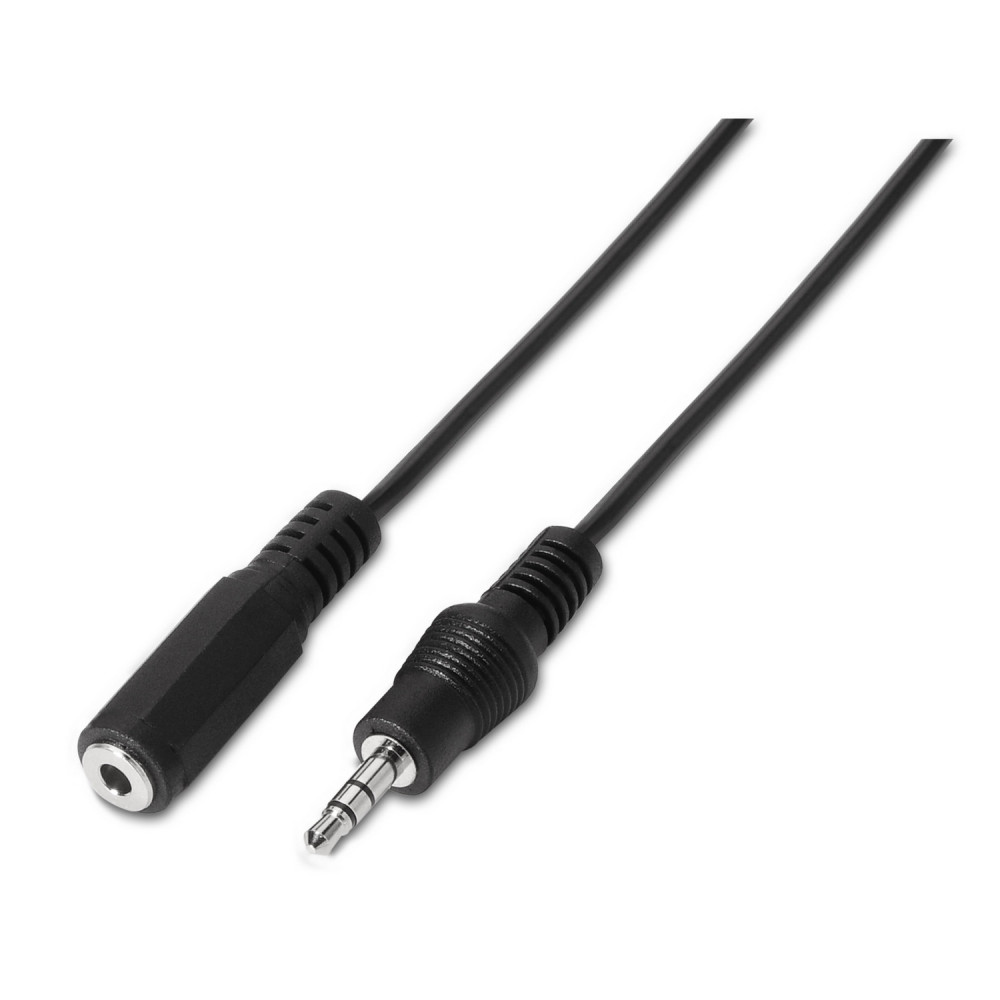 CABLE AUDIO ESTEREO JACK 3.5M-JACK 3.5H NEGRO 1.5M AISENS A128-0145
