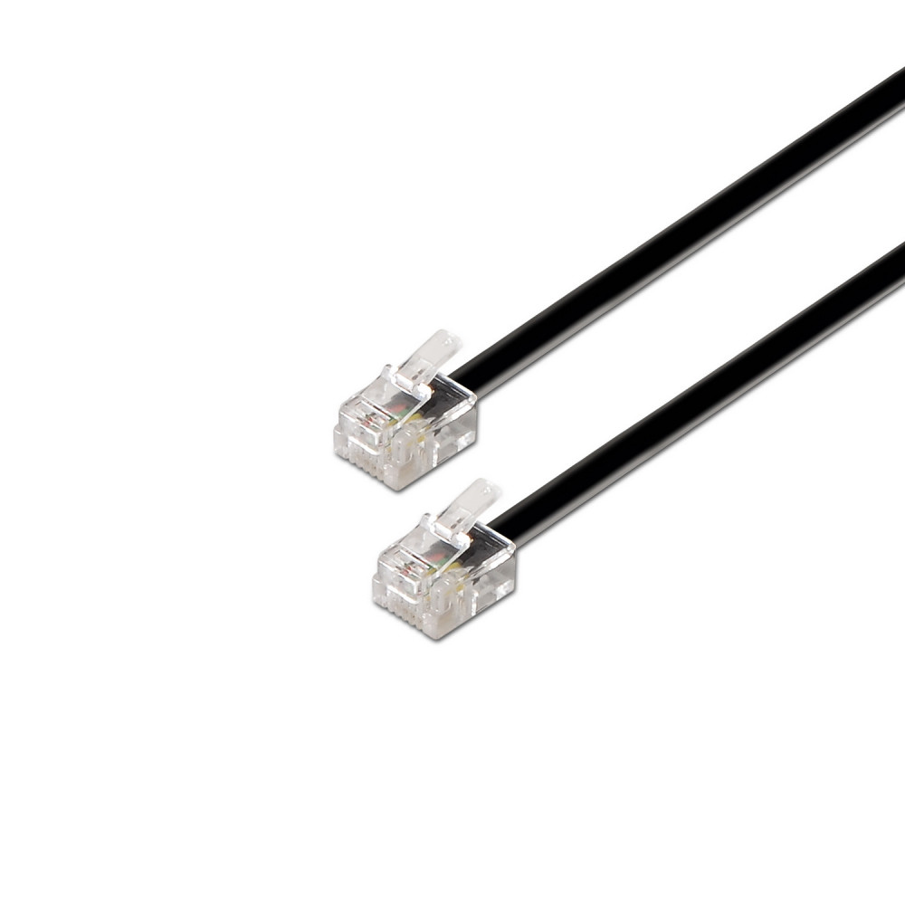 CABLE RJ11 6P4C M-M NEGRO 2.0M AISENS A143-0319