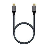 CABLE USB 2.0 ALUMINIO 5A 100W E-MARK USB-CM-USB-CM GRIS 1.0M AISENS A107-0628