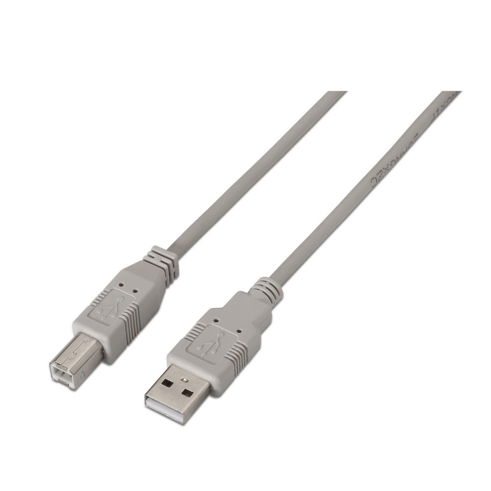 CABLE USB 2.0 IMPRESORA TIPO AM-BM BEIGE 3.0M AISENS A101-0003