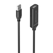 CABLE USB 2.0 PROLONGADOR CON AMPLIFICADOR AM-AH NEGRO 10M AISENS A101-0915