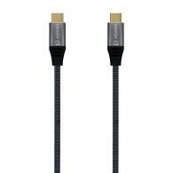 CABLE USB 3.2 GEN2x2 20GBPS 100W E-MARK USB-CM-USB-CM GRIS 1.0M AISENS A107-0671