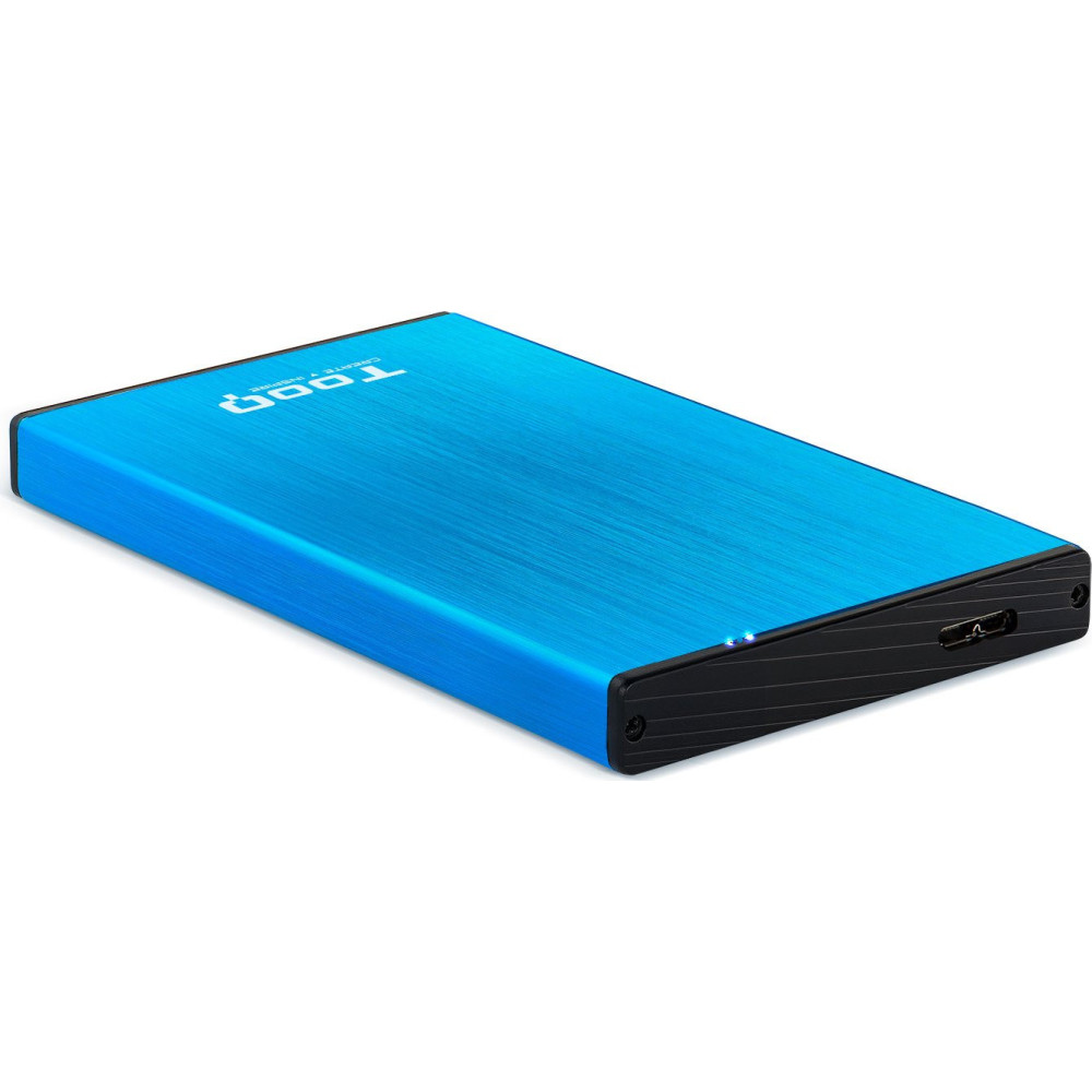 CAJA EXTERNA 2.5 TOOQ 95 MM SATA USB 3.0/3.1 GEN1 AZUL PACIFICO TOOQ TQE-2527PB
