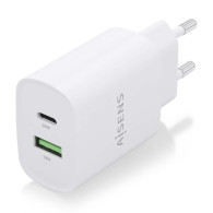 CARGADOR 20W 1xUSB-C PD3.0 1xUSB-A QC3.0 BLANCO AISENS A110-0754