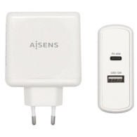 CARGADOR 57W 1xUSB-C PD3.0 45W 1xUSB-A 5V/2.4A 12W BLANCO AISENS ASCH-2PD45A-W