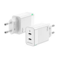 CARGADOR GaN 45W 2xUSB-C PD3.0 QC4.0 BLANCO AISENS ASCH-45W2P005-W