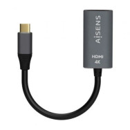 CONVERSOR USB-C A HDMI 4K60HZ USB-CM-HDMIH ALUMINIO GRIS 15CM AISENS A109-0683