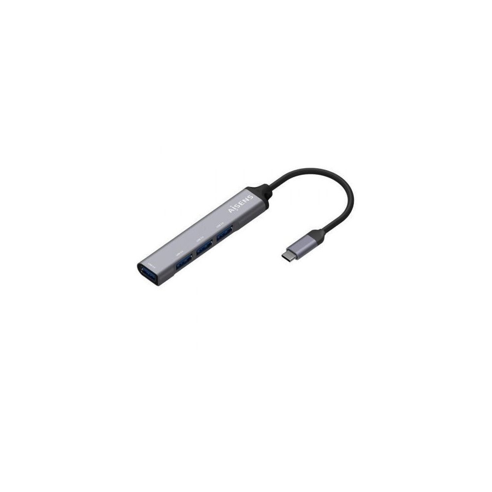 HUB USB 3.1 USB-C USB-CM-4xTIPO AH GRIS 10CM AISENS A109-0541