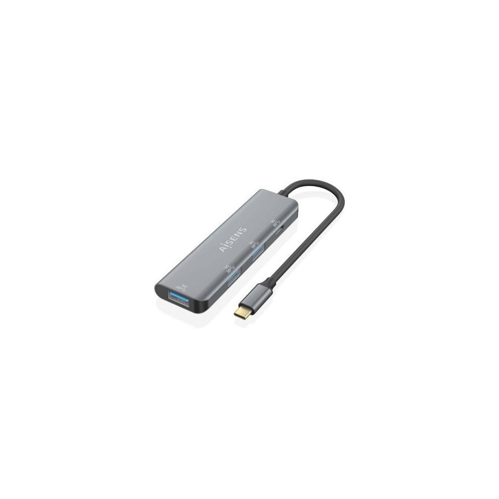 HUB USB 3.2 GEN1 5G USB-C USB-C-M-1xUSB-C-H-3xUSB-A-H GRIS 15CM AISENS A109-0762