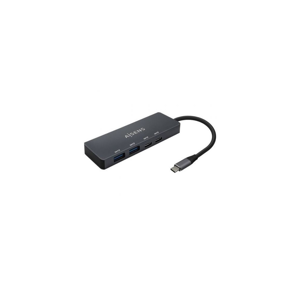 HUB USB 3.2 GEN1 5G USB-C USB-CM-2xUSB-CH-2xUSB-AH GRIS 15CM AISENS A109-0744