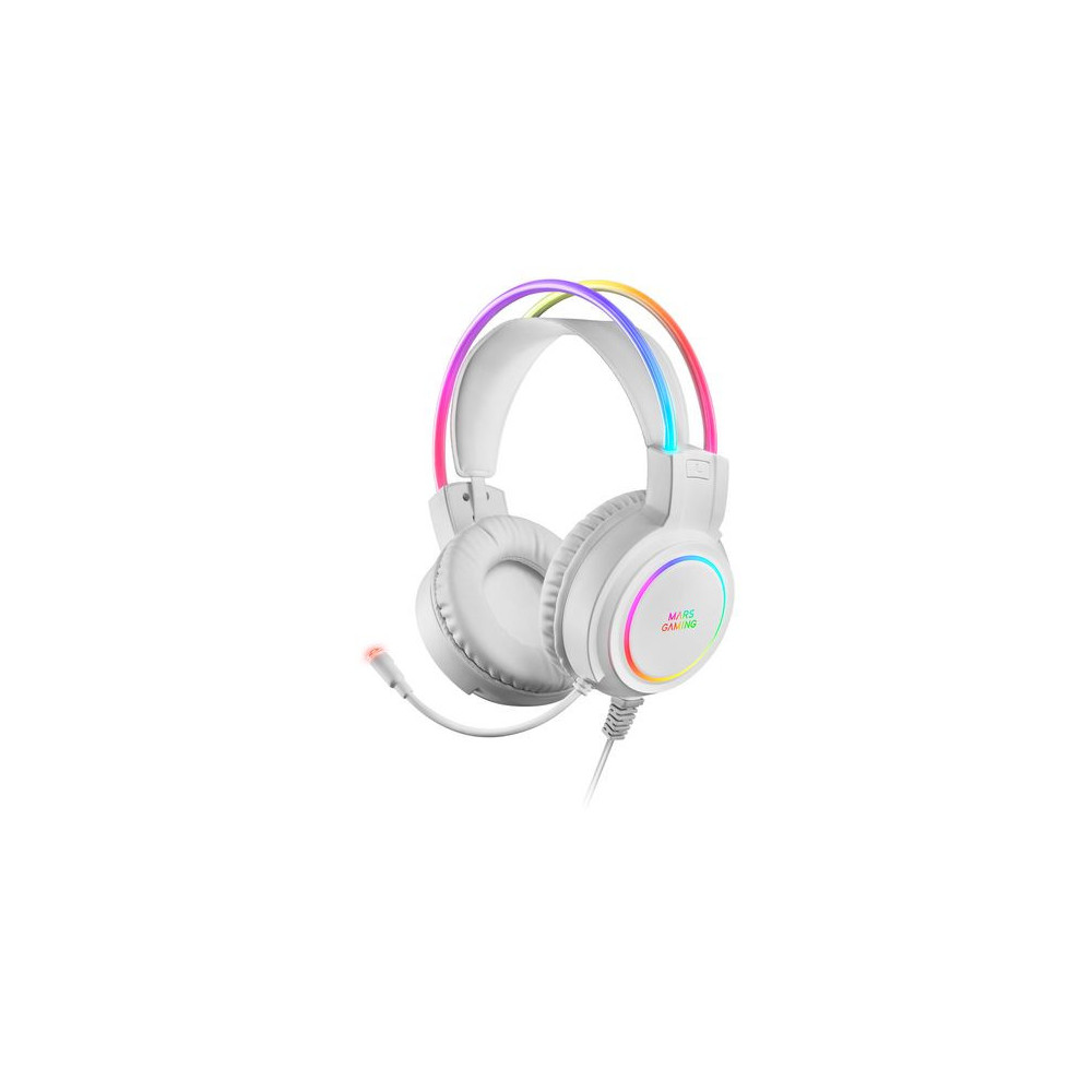 MARS GAMING AURICULARES MHRGBW BLANCO RGB