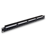 PANEL DE PARCHEO 24 PUERTOS RJ45 CAT.5E UTP 19 1U DUAL IDC AISENS A141-0307