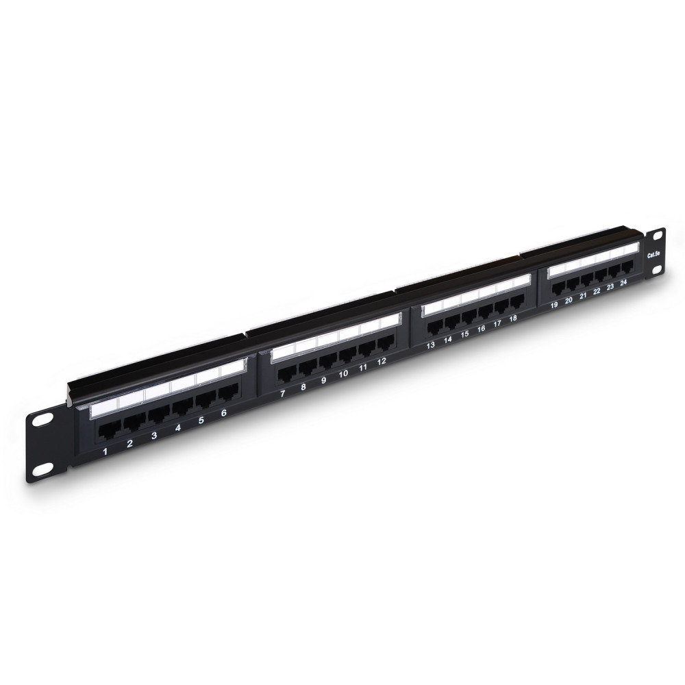 PANEL DE PARCHEO 24 PUERTOS RJ45 CAT.5E UTP 19 1U DUAL IDC AISENS A141-0307