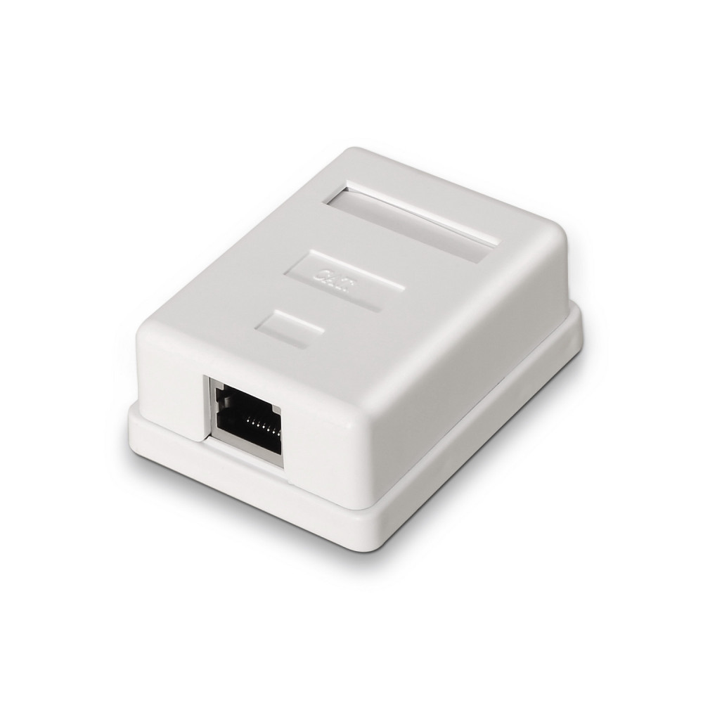 ROSETA DE SUPERFICIE RJ45 CAT.6 UTP 1 TOMA BLANCO AISENS A139-0301