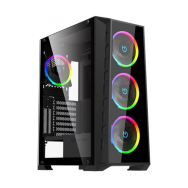 SEMITORRE GAMING HIDITEC MH12 GLASS ARGB SIN FUENTE NEGRO