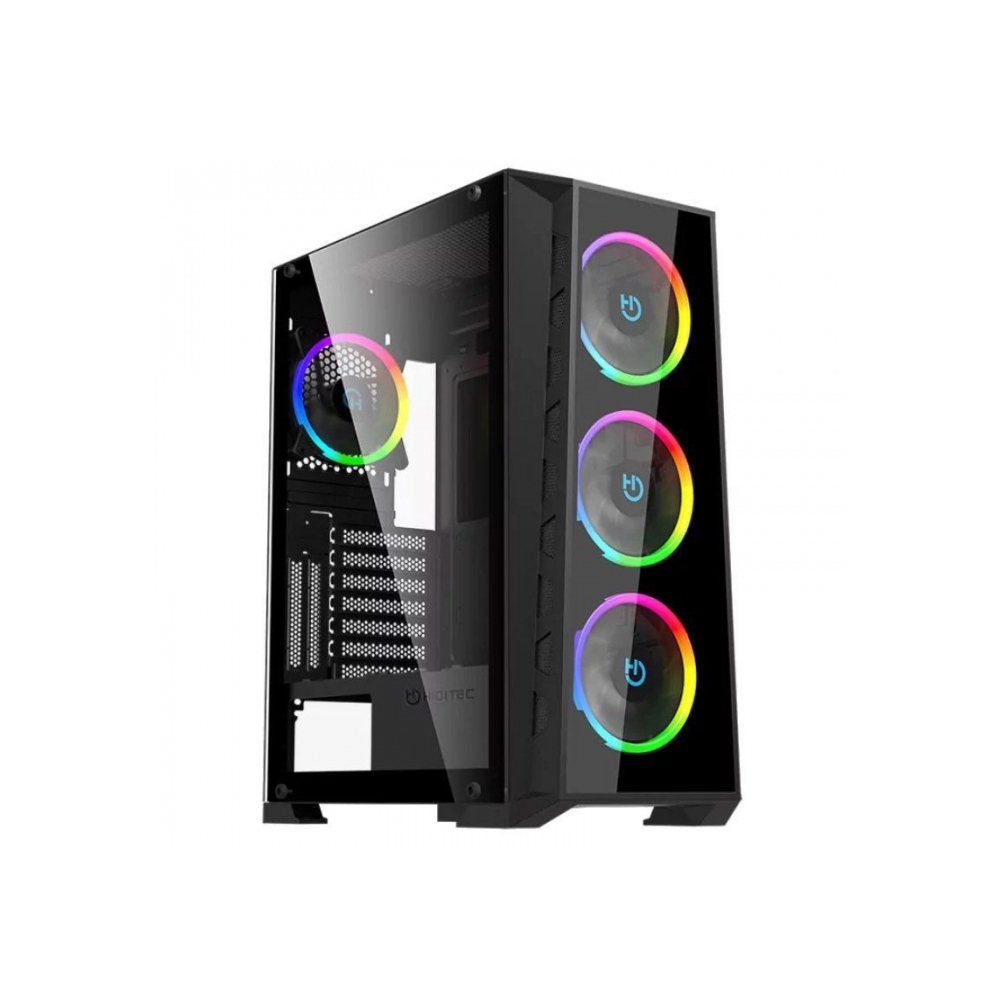SEMITORRE GAMING HIDITEC MH12 GLASS ARGB SIN FUENTE NEGRO