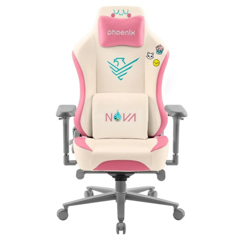 SILLA GAMING PHOENIX NOVA CUERO CREAM EDITION WHITE/PINK