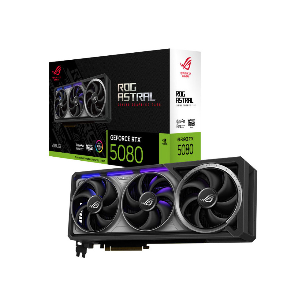 Tarjeta Gráfica Asus ROG Astral GeForce RTX 5080 Gaming 16GB GDDR7 DLSS4
