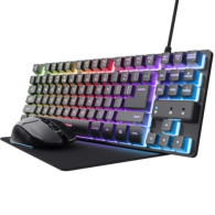 TECLADO + RATON + ALFOMBRILLA TRUST GXT 794 GAMING BUNDLE