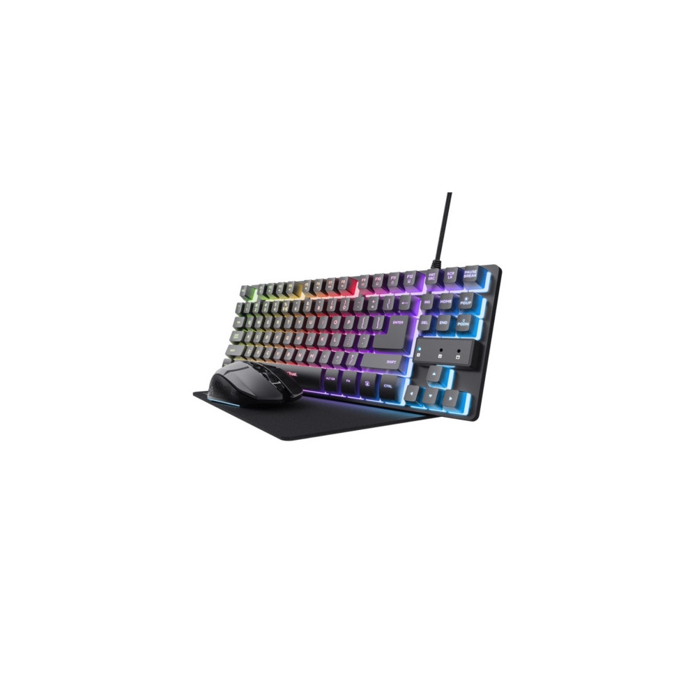 TECLADO + RATON + ALFOMBRILLA TRUST GXT 794 GAMING BUNDLE