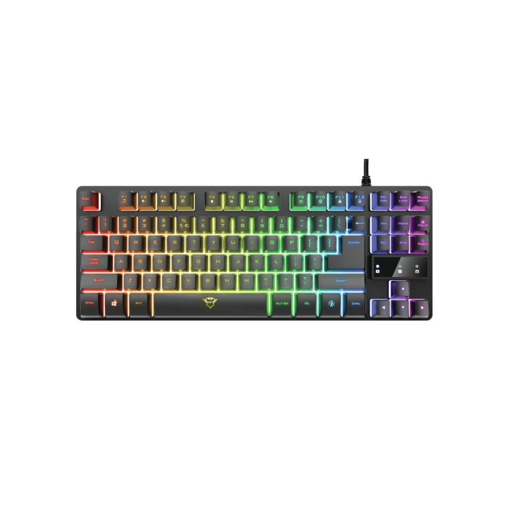 TECLADO GAMING TRUST GAMING GXT 833 THADO NEGRO 24067  TECL-TR-24067