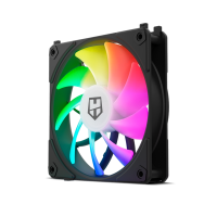 VENTILADOR 12X12 12CM NOX EASY LINK ARGB NEGRO