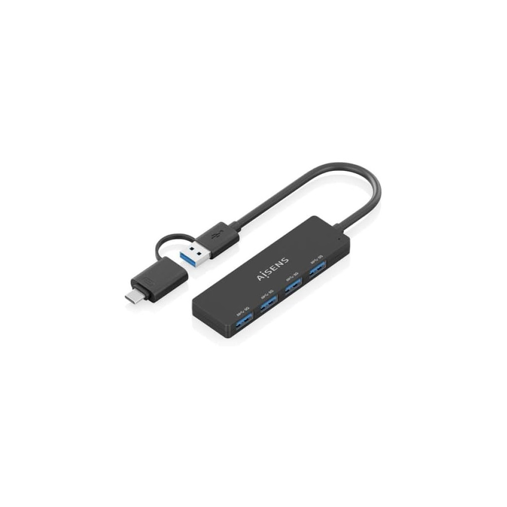 HUB USB 3.1 USB-CM A USB-AM 4 USB-AH NEGRO 15CM AISENS A109-0987