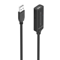 CABLE USB 2.0 PROLONGADOR CON AMPLIFICADOR TIPO AM-AH NEGRO 15M AISENS A101-0916