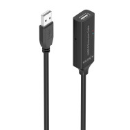CABLE USB 2.0 PROLONGADOR CON AMPLIFICADOR TIPO AM-AH NEGRO 15M AISENS A101-0916