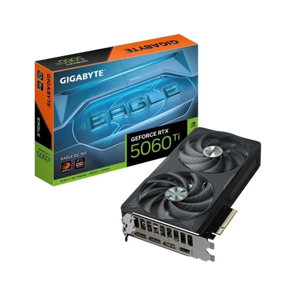 Tarjeta Gráfica Gigabyte GeForce RTX 5060 Ti EAGLE OC 16GB GDDR7 DLSS4