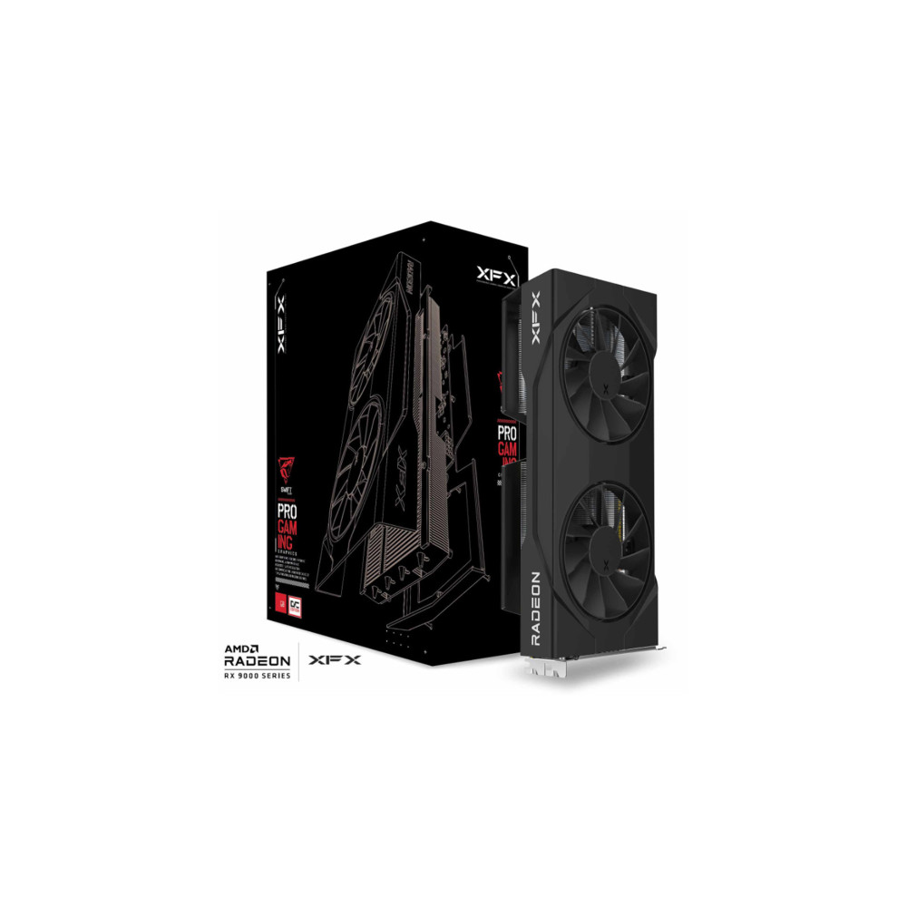 Tarjeta Gráfica XFX Swift AMD Radeon RX 9060 XT OC Gaming Edition Doble Fan 16GB GDDR6