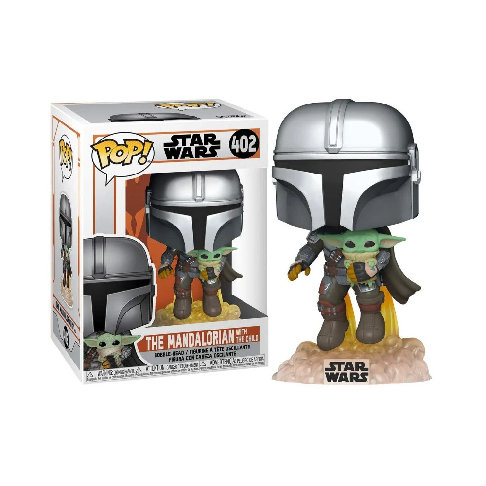 Funko POP Star Wars The Mandalorian Mando Flying with Jet Pack 402